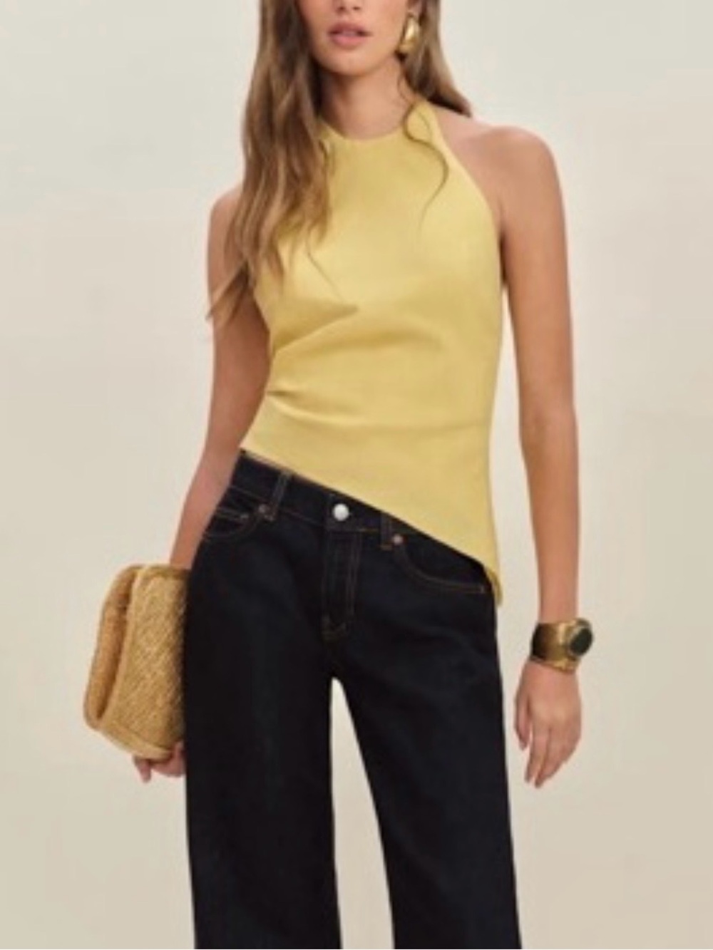 Reformation Reese Linen Halter Top